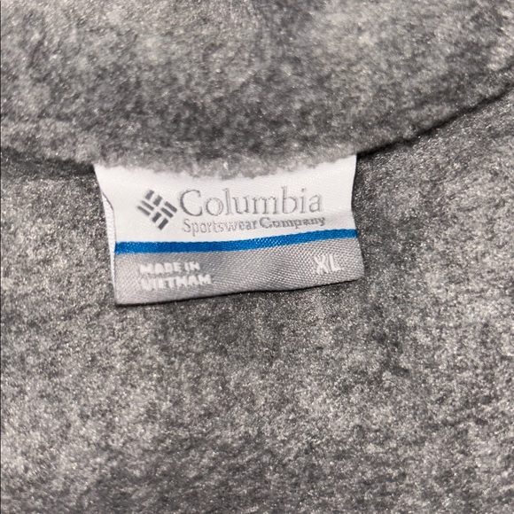 Columbia Charcoal Fleece Vest with Violet Zipper - Picture 5 of 7